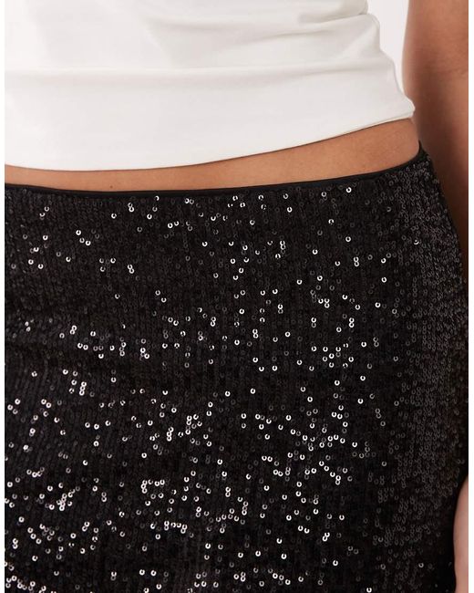 ASOS Black Sequin Mini Skirt
