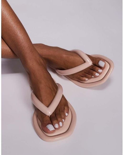 River Island Natural Jelly Flip Flop Sandal