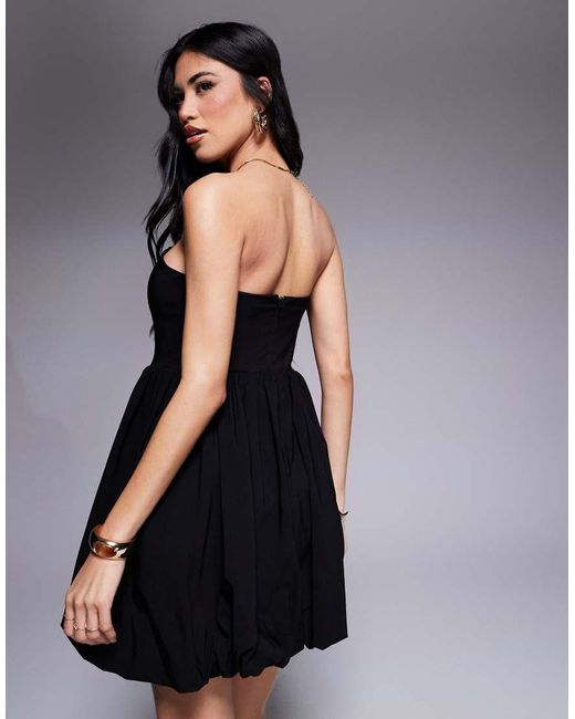 River Island Black Bandeau Mini Dress