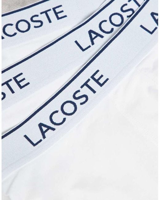 Lacoste Gray 3 Pack Trunks for men