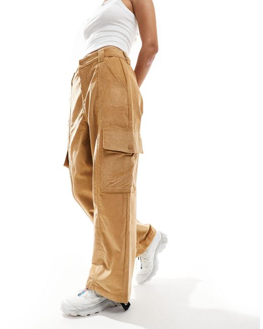 The North Face Natural Heritage Utility Cord Wide Leg High Waist Cargo Trousers
