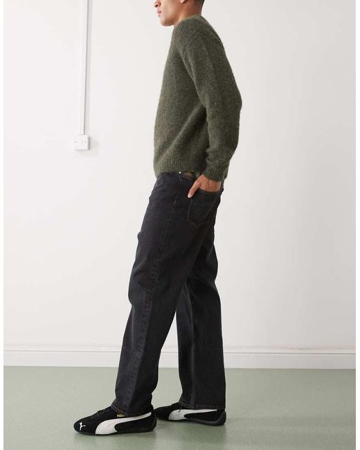 Xlarge Gray Printed Denim Jeans for men
