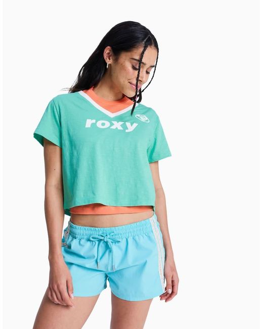 Roxy Blue Sunlit Smiles Elasticated Shorts