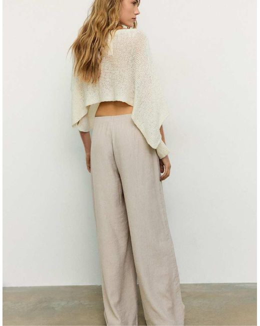 Stradivarius Natural Flowing Sarong Trousers