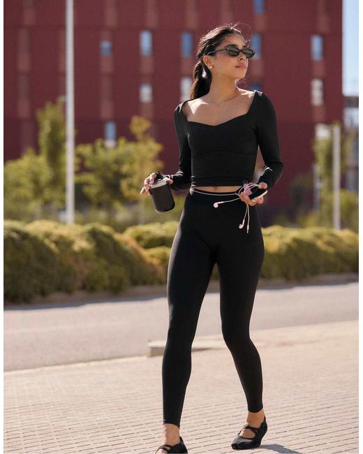 Stradivarius Black Basic leggings