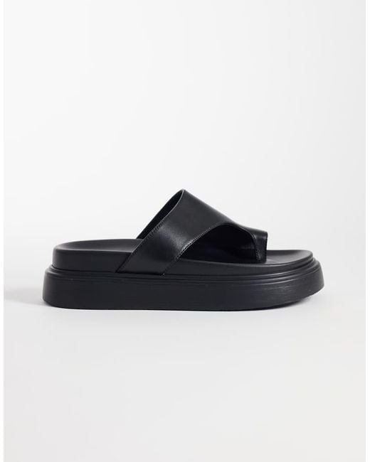 Tony Bianco Black Jazzy Flat Sandals