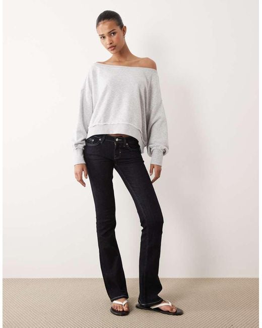 Cotton On White Off Shoulder Sweatshirt