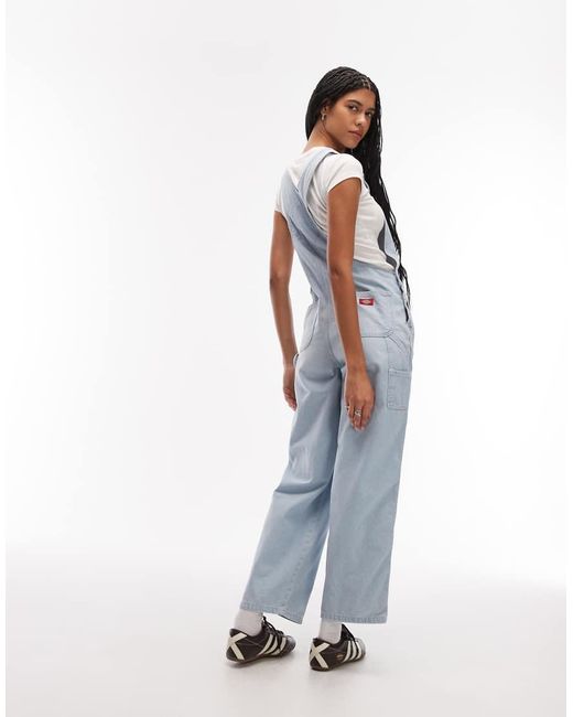 Dickies Blue Loose Denim Dungarees