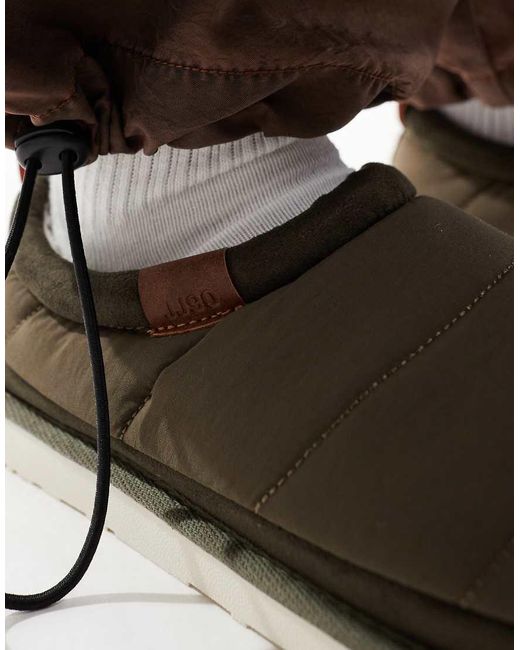 Jack & Jones Brown Padded Nylon Slipper for men