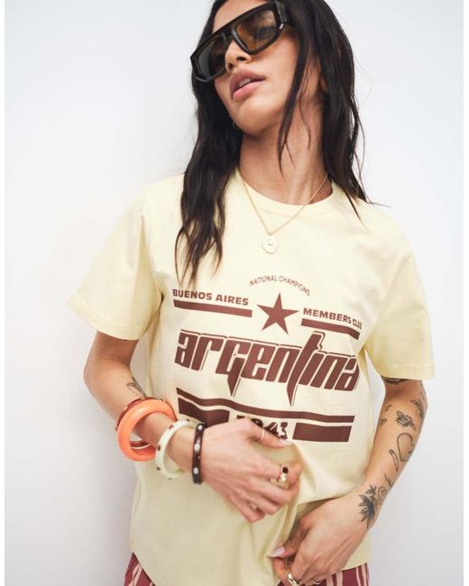 ASOS White Regular Fit T-Shirt With Argentina Graphic