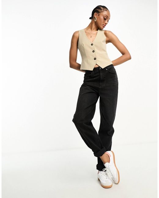 ASOS Black Asos Design Tall High Rise Relaxed Mom Jeans