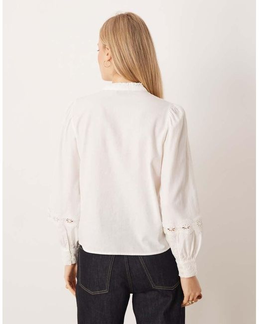 Camicia Bianca Con Inserti di Jdy in White