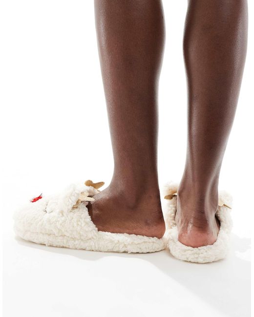 Chaussons rennes - crème SEQWL en coloris White