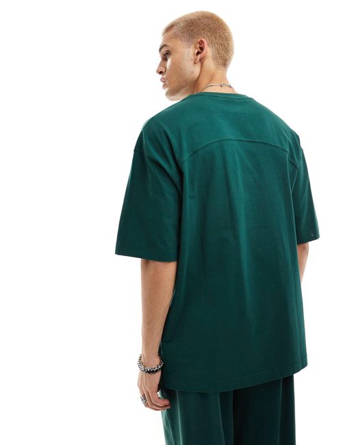 Bershka Green Oversized T-shirt for men