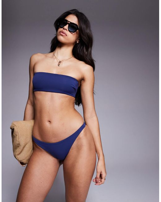 ASOS Blue – geformte bikinihose aus hochwertigem material