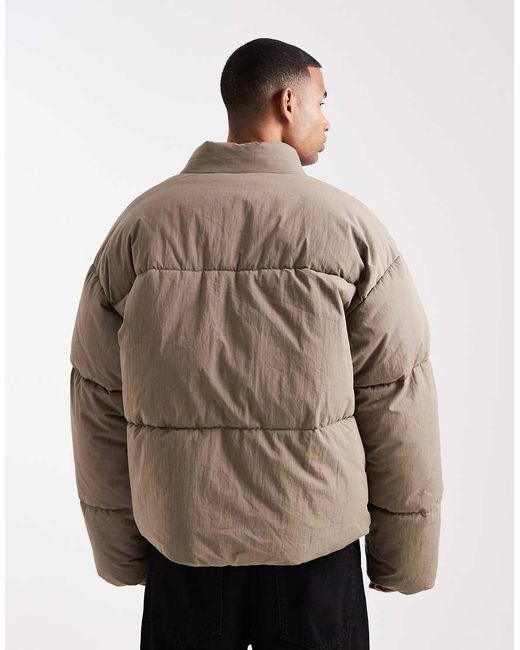 Piumino Oversize Color Pietra di ASOS in Brown da Uomo