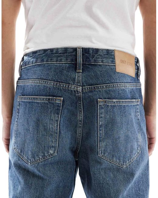Only & Sons Blue Edge Straight Jean for men