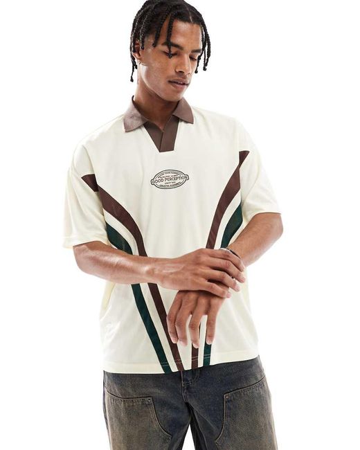 Pull&Bear Retro Polo in het White voor heren