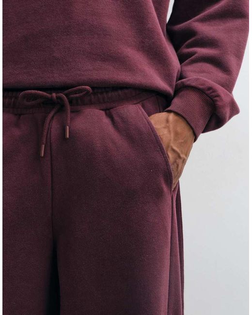 ASOS Purple Cocoon jogger Co-ord With Acid Wash for men