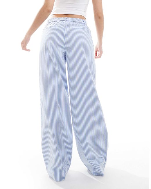 Object Blue Tailored Wide Leg Trousers