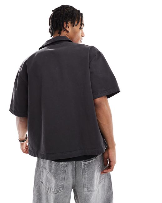 Bershka – hemd in Black für Herren