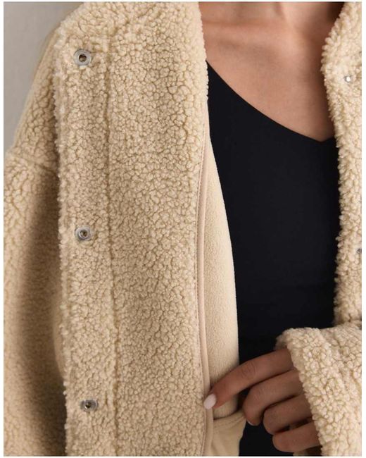 Aim'n Brown Café Au Lait Pile Coach Jacket