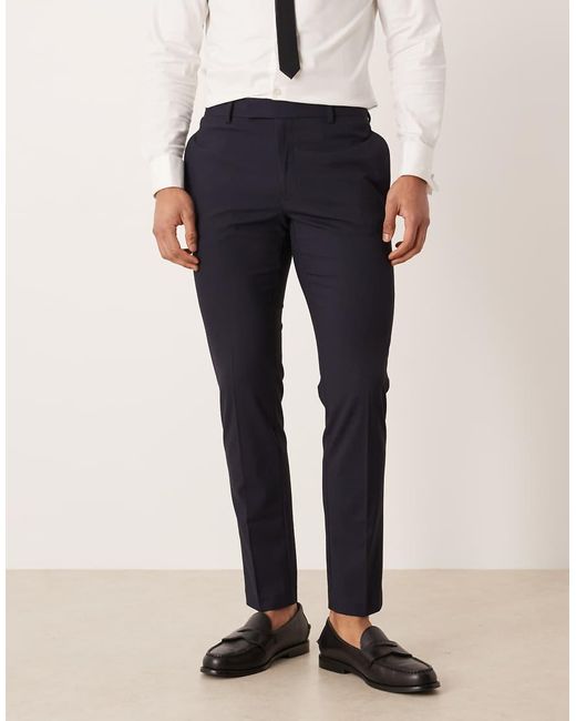 ASOS Blue Skinny Suit Trouser for men