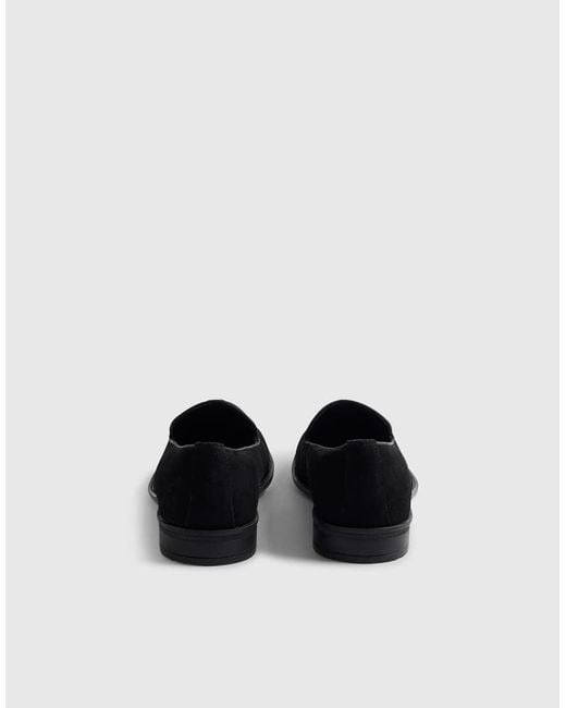 River Island Black Suede Tassel Loafers for men