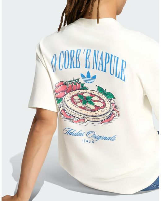 Adidas Originals Blue Napoli Gfx Tee for men