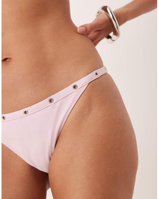 Mango Natural Stud Detail Bikini Bottom