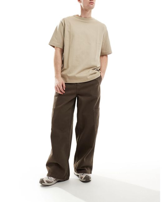 ASOS Brown Super baggy Cargo Trousers for men