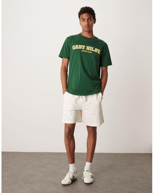 Gant Green Collegiate Logo T-shirt for men