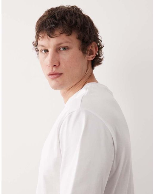 SELECTED White Heavyweight T-shirt for men