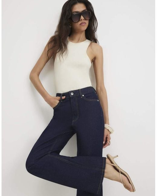 River Island Blue Relaxed Straight Leg Jeans