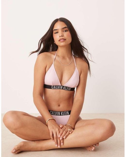 Calvin Klein Brown Intense Power Triangle Bikini Top