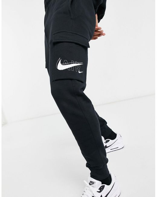 Nike Sportswear Men's Club Fleece Cargo Pants / Tracksuit Pants -  Black/White | Catch.com.au