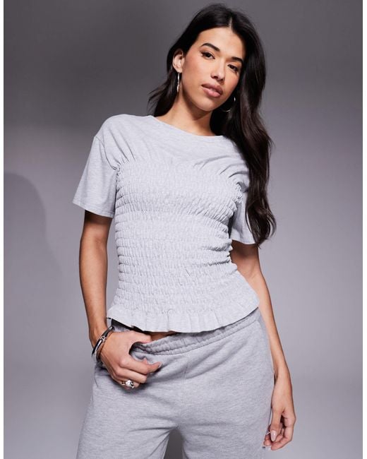 Princess Polly White Maybe Tomorrow Shirred Detail T-shirt