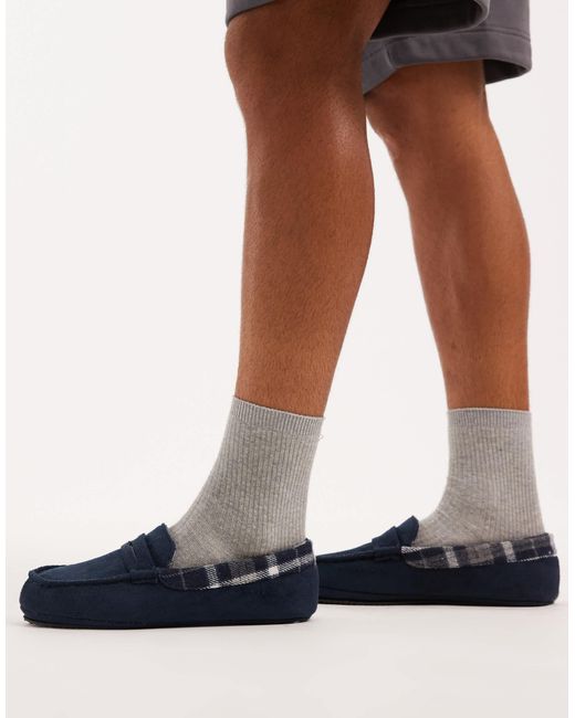 Threadbare – mokassin-hausschuhe in Blue für Herren