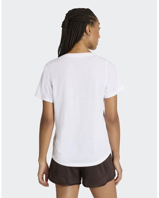 Adidas Originals White Workout Essentials Scoop Neck T-Shirt