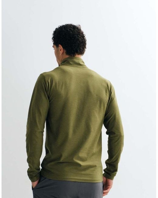 New Balance Green Space Dye 1/4 Zip Top for men