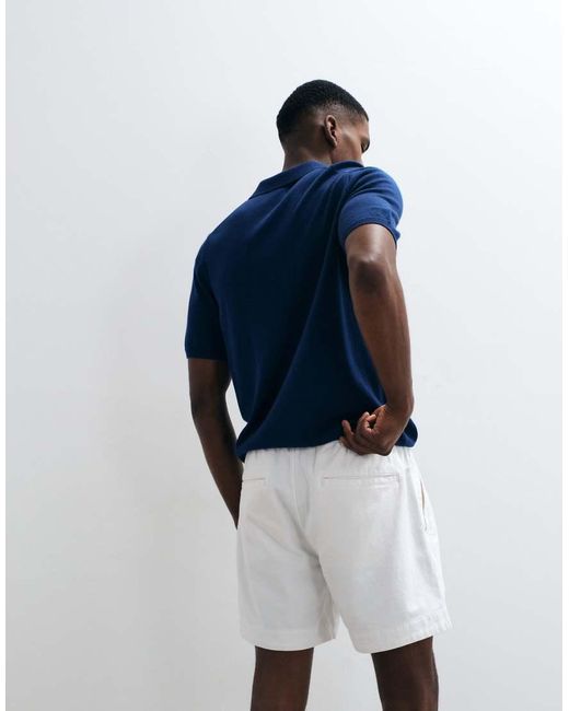 Abercrombie & Fitch Blue 6inch Pull On Textured Shorts for men
