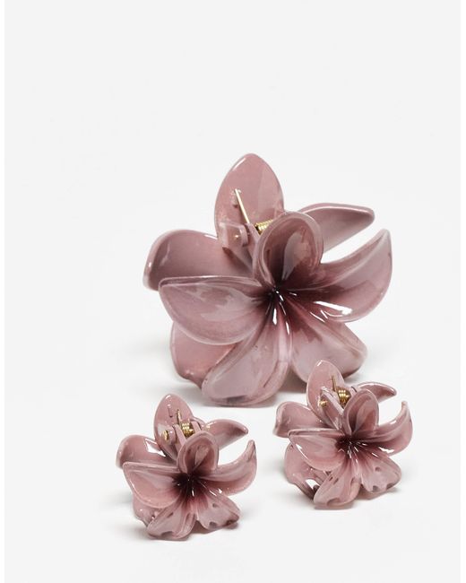 Stradivarius Pink – 3er-set haarklammern
