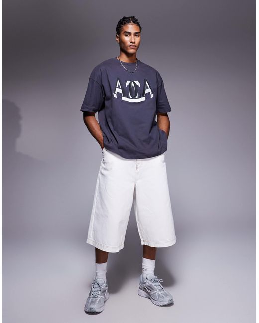 ASOS – oversize-t-shirt in Blue für Herren