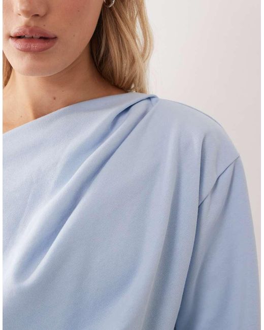 Gina Tricot Blue One Shoulder Sweater