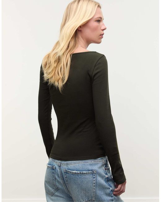 Stradivarius Black – langärmliges shirt