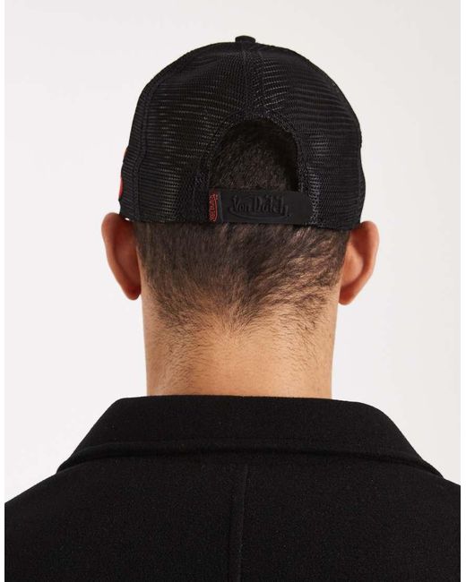 Von Dutch Black Trucker Cap