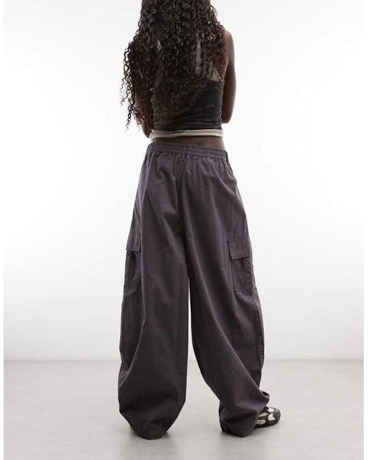 Collusion Black Utility Pocket baggy Cargo Pants