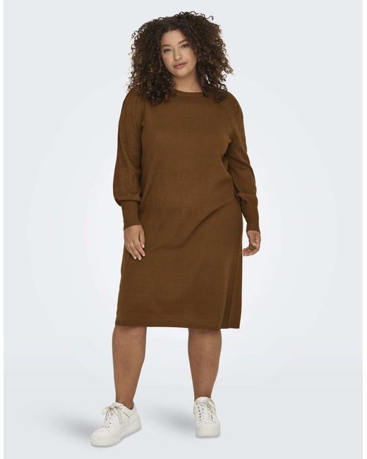 Robe en maille ONLY en coloris Brown