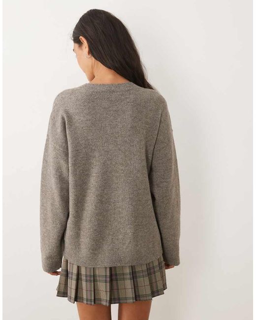 Vila Brown Oversized Knitted Jumper