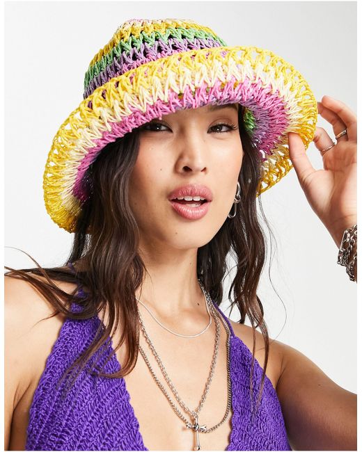 Reclaimed (vintage) Inspired Straw Bucket Hat Lyst Canada